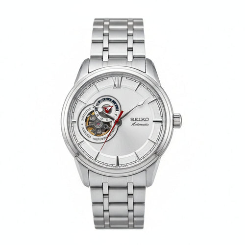 Automatic Open Heart Erkek Kol Saati | Silver