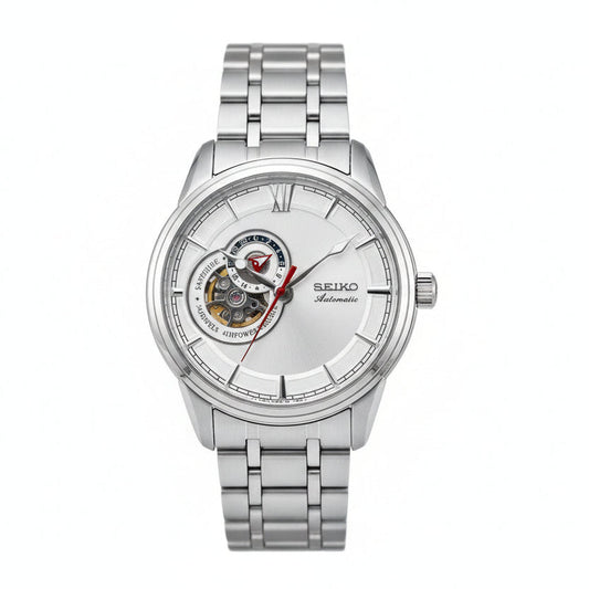 Automatic Open Heart Erkek Kol Saati | Silver